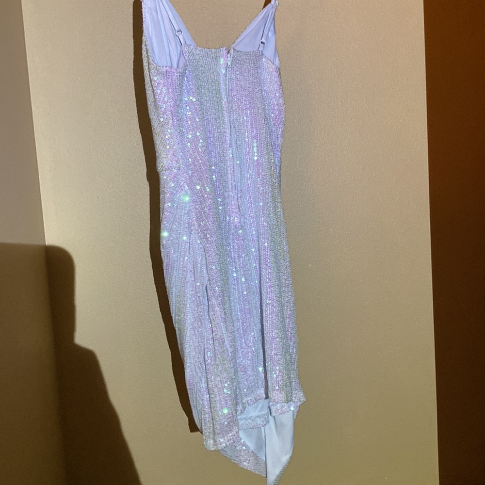 White Dress With Sequence, Worn Once - image 2